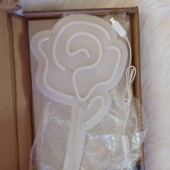 Dolls Kill Rose Neon Sign with adapter easy to hang nice gift idea - Picture 2 of 8